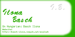 ilona basch business card